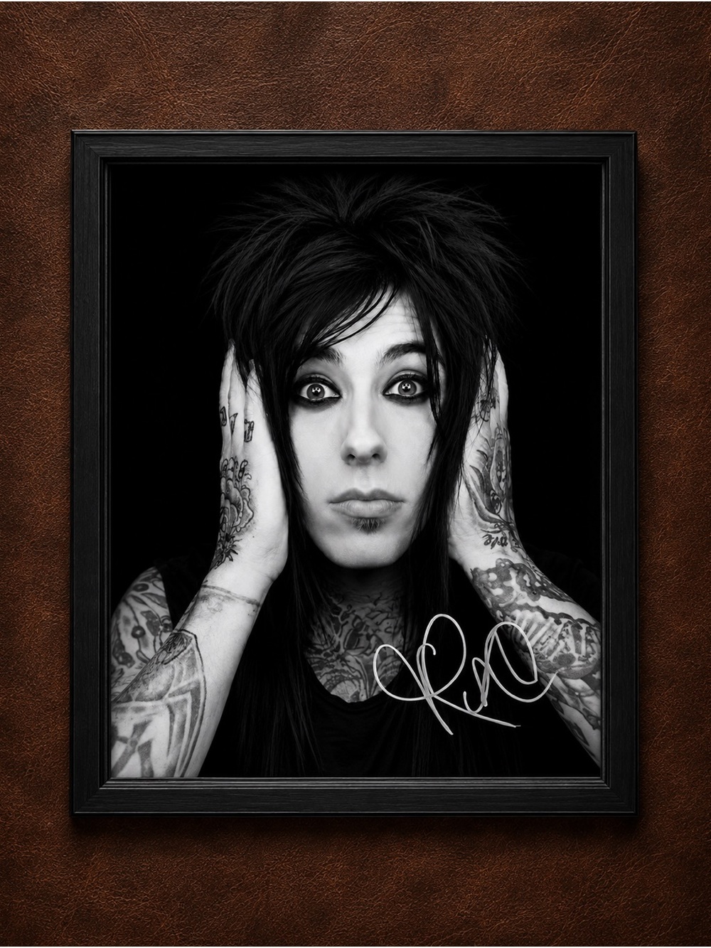 Ronnie Radke Falling In Reverse 8.5x11 Framed Autograph Reprint + Laminate - Picture 3 of 3